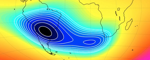 The mysterious anomaly weakening Earth's magnetic field seems to be splitting