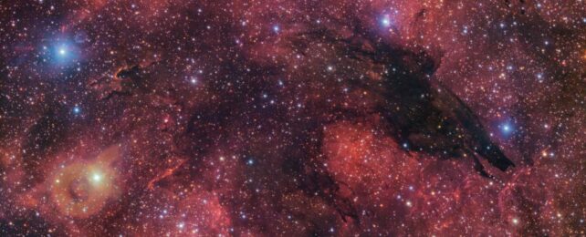 This Eerie Nebula Looks Like a Dark Wolf Snarling in The Sky