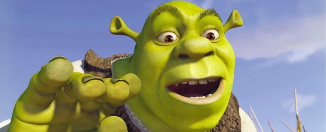 a close up of Shrek