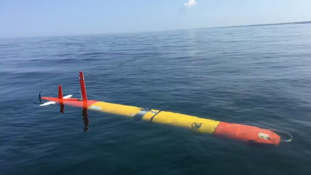 Yellow underwater drone with red ends